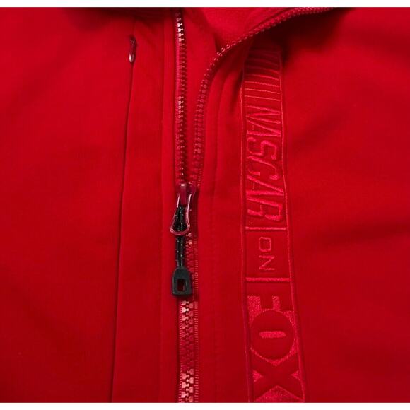 NASCAR on FOX Full Zipper Fleece Lined Polyester Jacket Red Men's Size XL - Picture 5 of 12